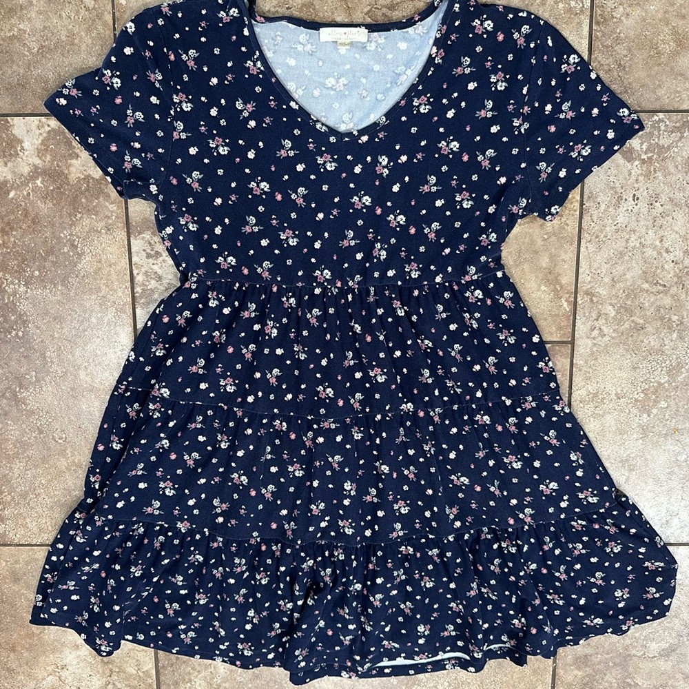 Wilfred Navy Blue Floral Kids Dress
